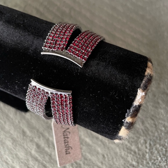 Women’s bracelet ,Natasha Couture Red Sparkling Bracelet - Picture 13 of 13